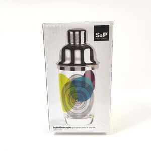 S&P Kaleidoscope Geometric Abstract Print Cocktail Shaker NIB
